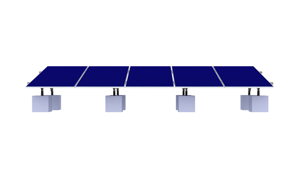 Flat roof mounting